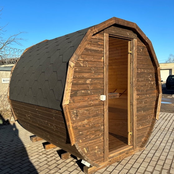 2M Rundsauna Thermoholz